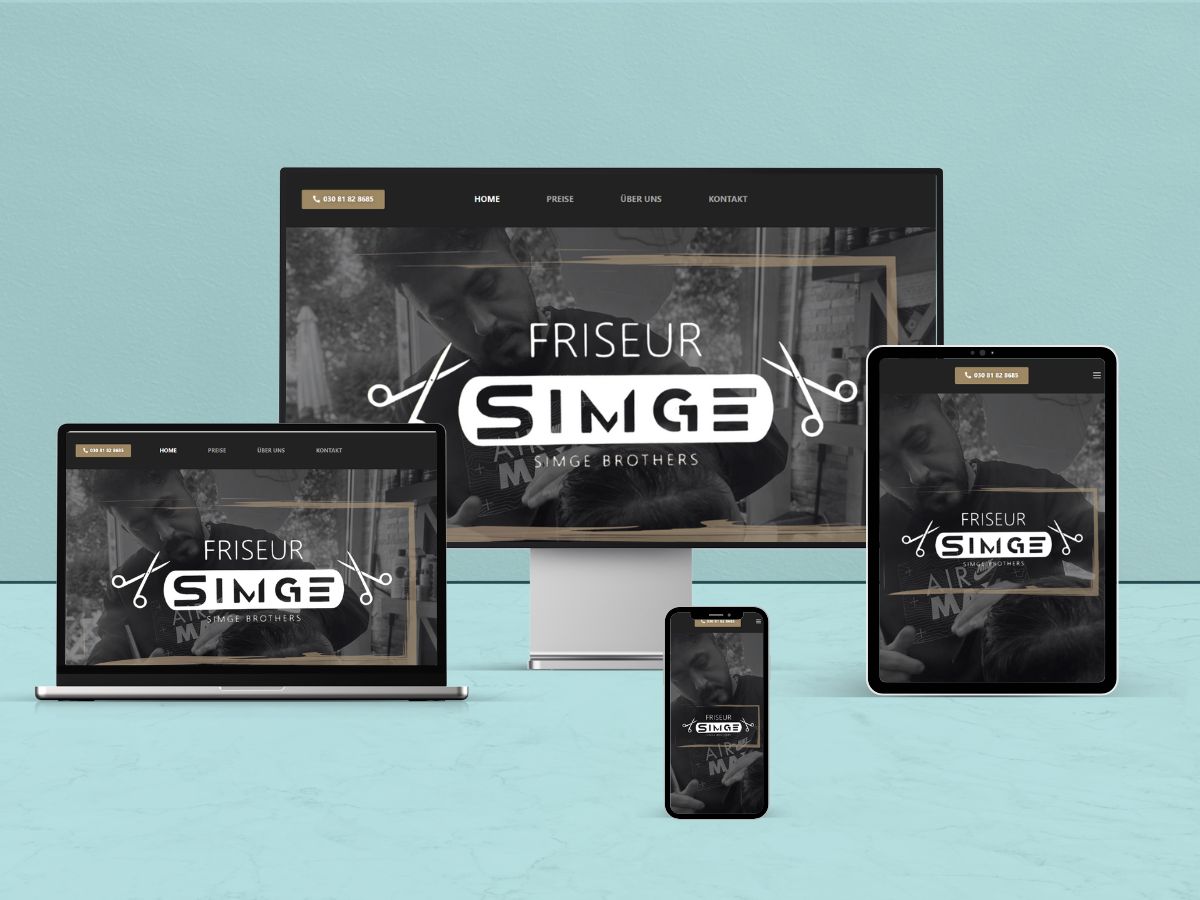 Simge Brothers Website Mockup